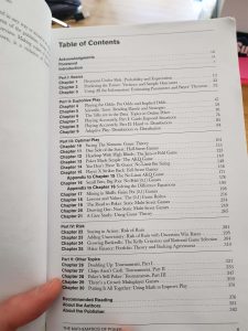 Table of Contents for Mathematics of Poker